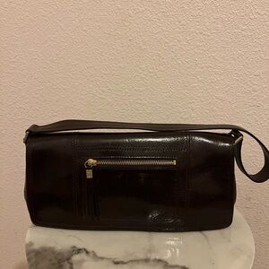 Elegant Brown Leather Men's Bag